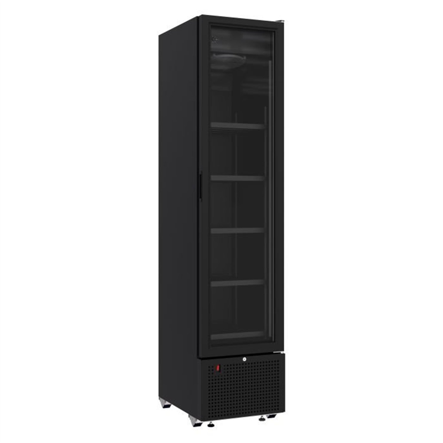 Vitrină frigorifică cu ușă din sticlă, 348L, negru, Combi Steel