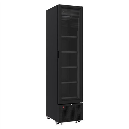 Vitrină frigorifică cu ușă din sticlă, 348L, negru, Combi Steel