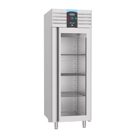 Refrigerator cu uși din sticlă, mono bloc, 700 LTR, Combi Steel