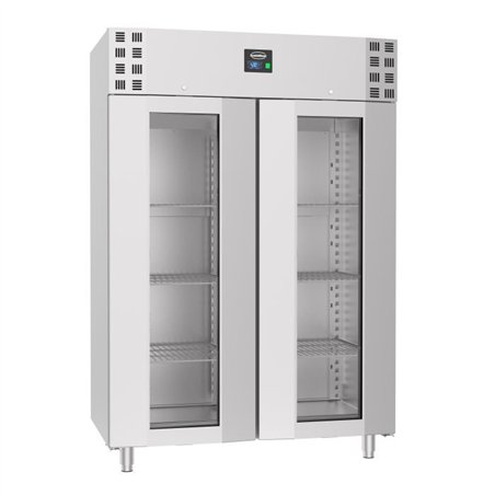 Congelator cu uși din sticlă, 1400 litri, mono bloc, Combi Steel
