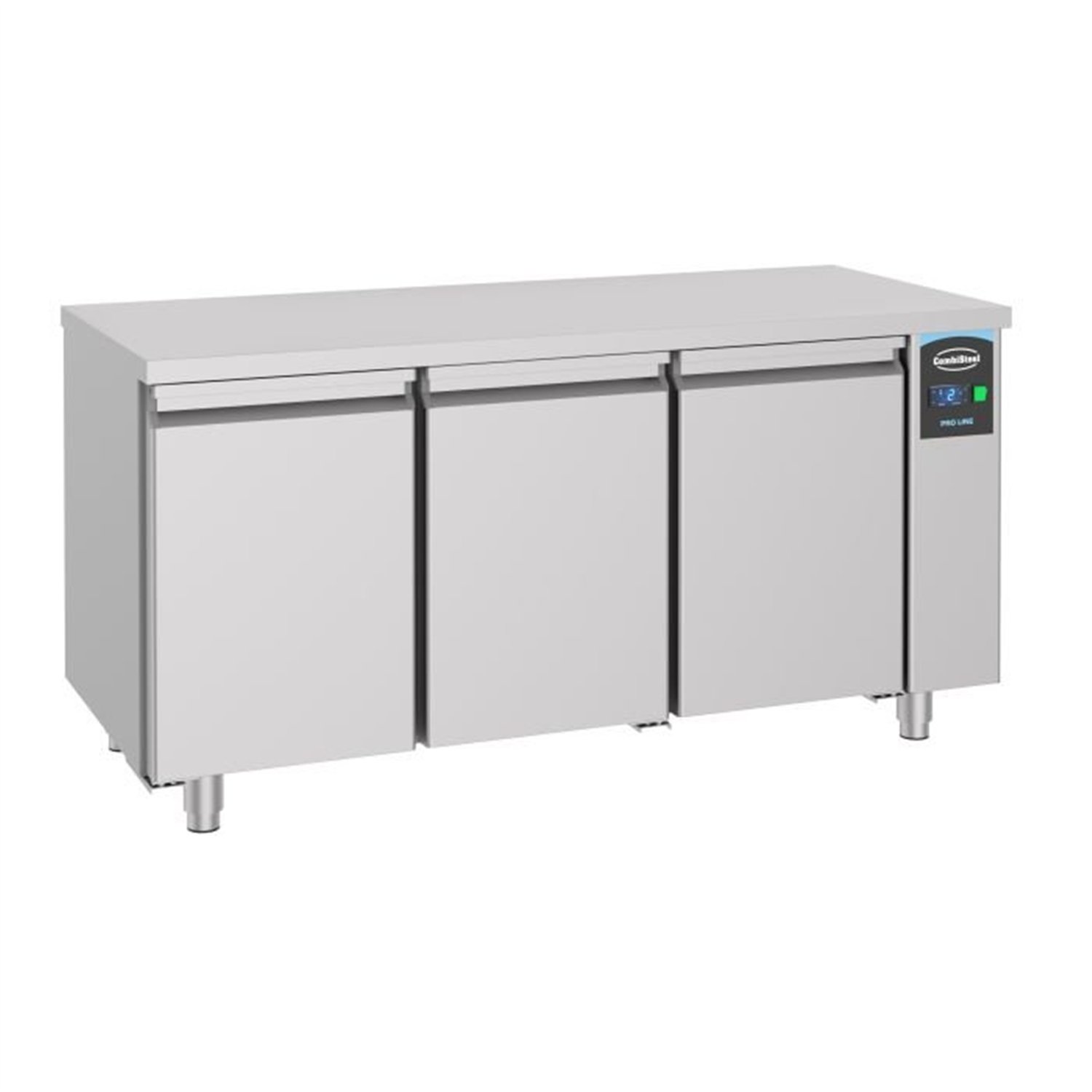 Masă frigorifică, 3 uși, fără motor, 700 REFRIGERATED COUNTER 3 DOORS EXCL. MOTOR, Combi Steel