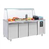 Saladette, 3 uși, 4x 1/1GN container, Combi Steel