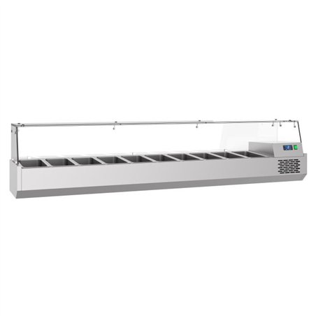 Masă refrigerată, 10 compartimente 1/3 GN, REFRIGERATED COUNTER TOP 10X 1/3 GN, Combi Steel