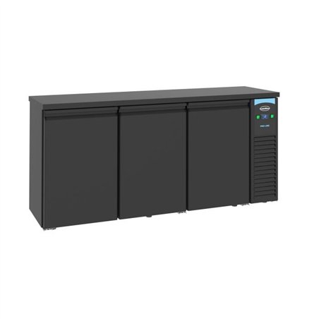 Răcitor băuturi, 3 uși, design elegant, BARCOOLER BLACK 3 DOORS, Combi Steel