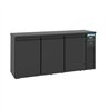 Răcitor băuturi, 3 uși, design elegant, BARCOOLER BLACK 3 DOORS, Combi Steel