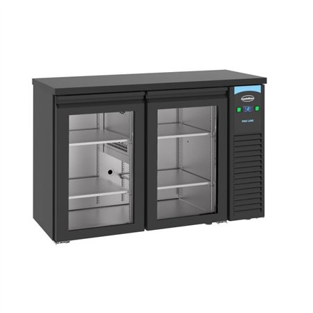 Răcitor băuturi, 2 uși din sticlă, BARCOOLER BLACK 2 GLASS DOORS, Combi Steel