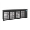 Răcitor băuturi, 4 uși din sticlă, BARCOOLER BLACK 4 GLASS DOORS, Combi Steel