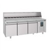 Masă de preparare pizza, 3 uși, 13x 1/3GN, PIZZA COUNTER 3 DOORS 13x 1/3GN CONTAINER, Combi Steel