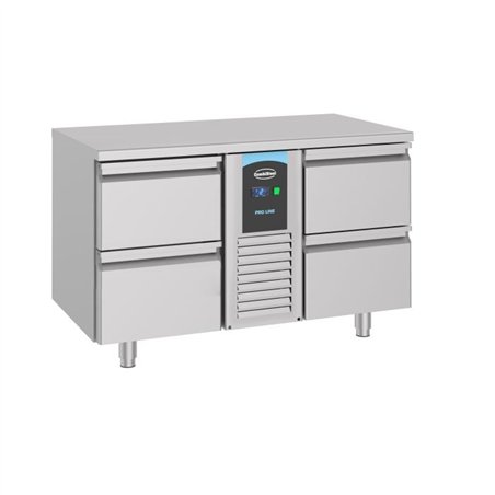 Masă frigorifică, 4 sertare, monobloc, linie energetică, 700 REFRIGERATED COUNTER 4 DRAWERS MONOBLOCK ENERGY LINE, Combi Steel