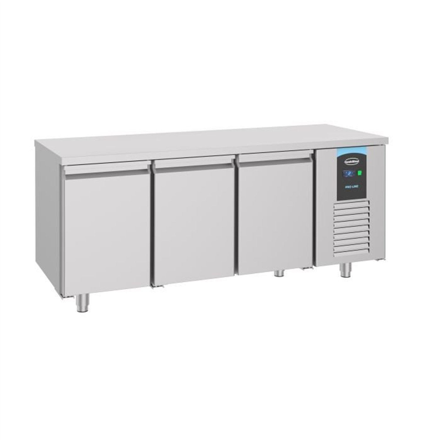 Masă frigorifică, 3 uși, eficiență energetică, 700 REFRIGERATED COUNTER 3 DOORS ENERGY LINE, Combi Steel
