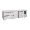 Masă frigorifică, 2 uși, 4 sertare, Energy Line, 700 REFRIGERATED COUNTER 2 DOORS 4 DRAWERS, Combi Steel