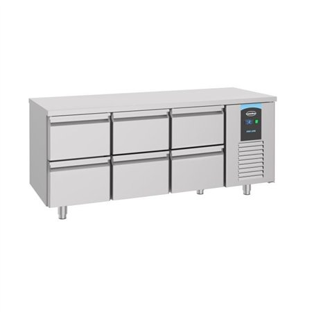 Masă frigorifică, 6 sertare, linie energetică, 700 REFRIGERATED COUNTER 6 DRAWERS ENERGY LINE, Combi Steel