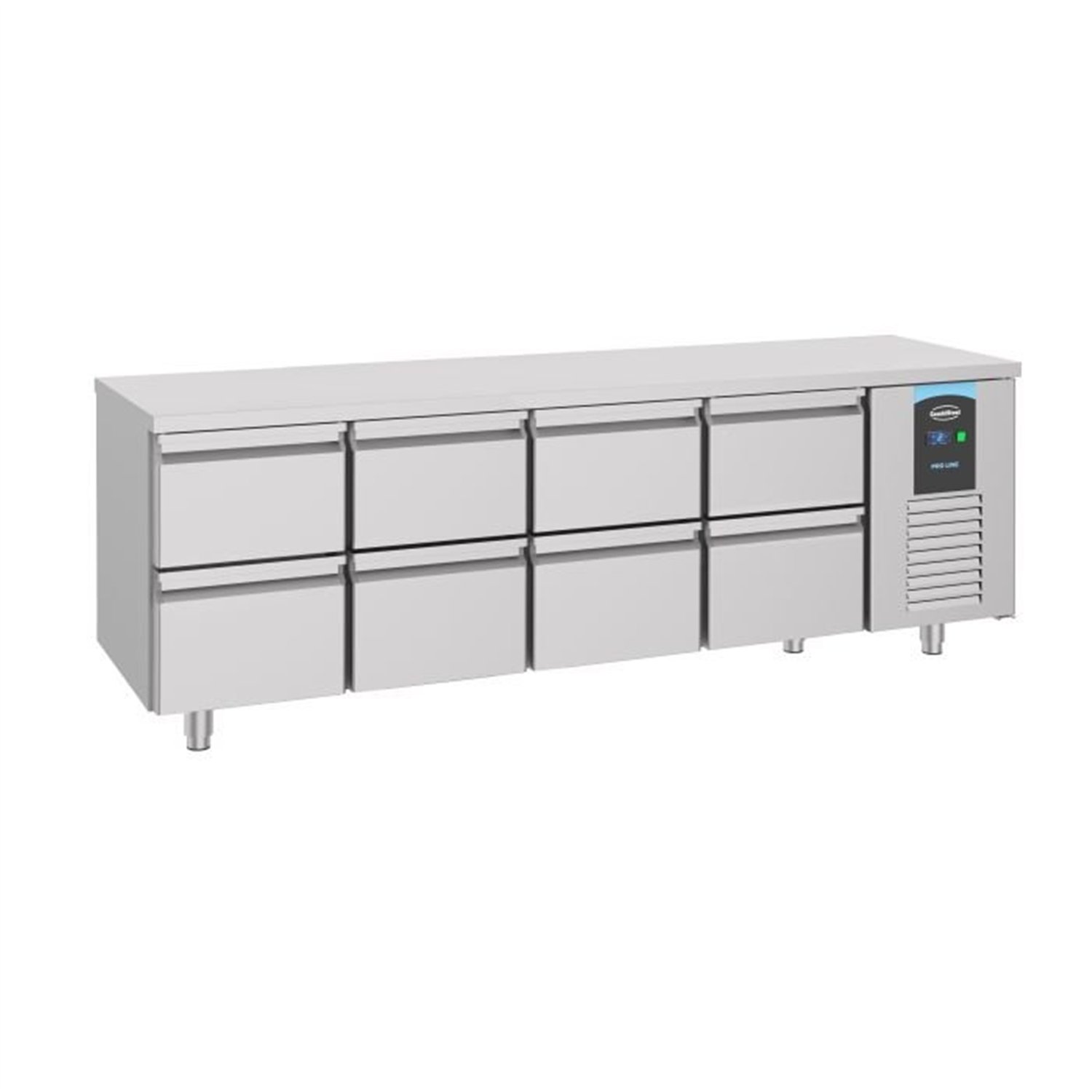 Masă refrigerată, 8 sertare, linie energetică, 700 REFRIGERATED COUNTER 8 DRAWERS ENERGY LINE, Combi Steel