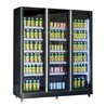 Vitrină frigorifică cu 3 uși din sticlă, negru, Combi Steel