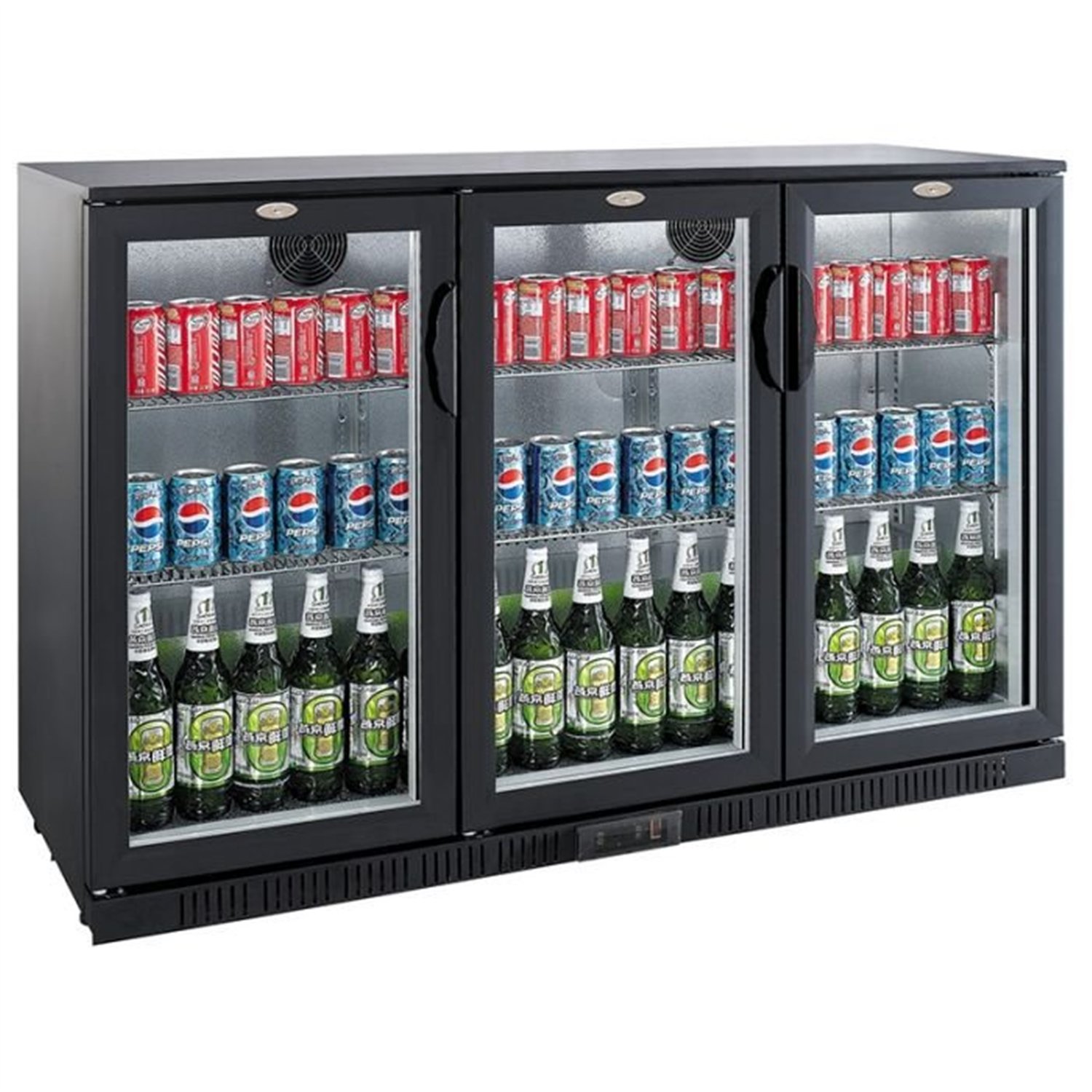 Răcitor backbar, 3 uși, design elegant, BACKBAR COOLER BLACK 3 DOORS, Combi Steel