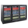 Răcitor backbar, 3 uși glisante, negru, BACKBAR COOLER BLACK 3 SLIDING DOORS, Combi Steel