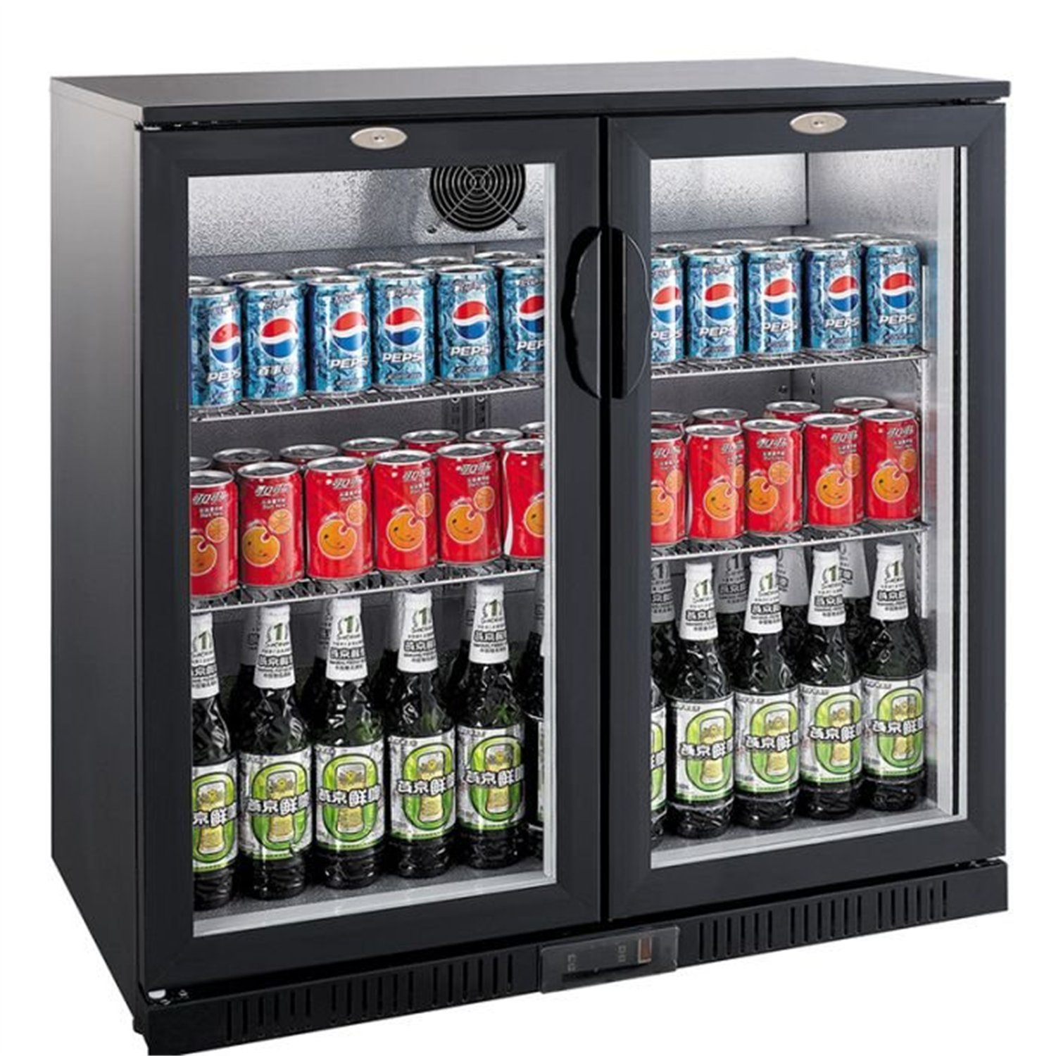 Răcitor backbar, 2 uși, design elegant, BACKBAR COOLER BLACK 2 DOORS, Combi Steel