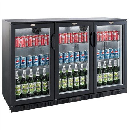 Răcitor backbar, 3 uși, design elegant, BACKBAR COOLER BLACK 3 DOORS, Combi Steel