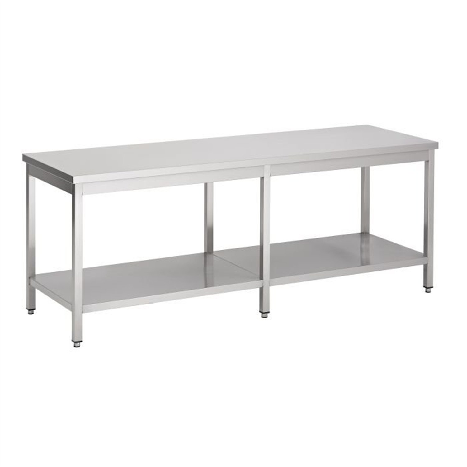 Masă de lucru cu raft inferior, 2300 mm, Combi Steel