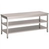 Masă de lucru, 2 rafturi, 2000 mm, 700 WORKTABLE 2 SHELVES 2000, Combi Steel