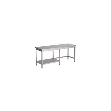 Masă de lucru, cu raft inferior ½, 2700 mm, Combi Steel