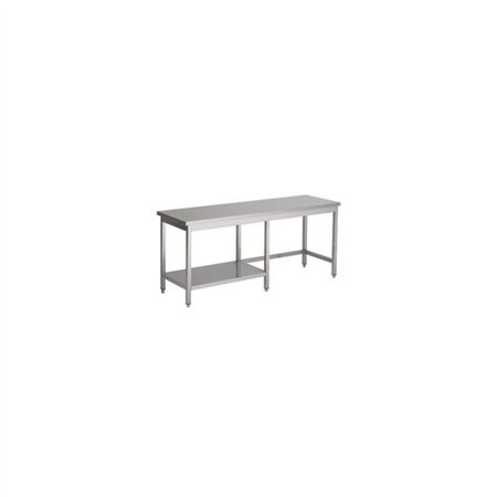 Masă de lucru, cu raft inferior ½, 700 WORKTABLE ½ BOTTOM SHELF 2900, Combi Steel