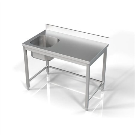Unitate chiuvetă, 1 compartiment stânga, 1200 mm, Combi Steel