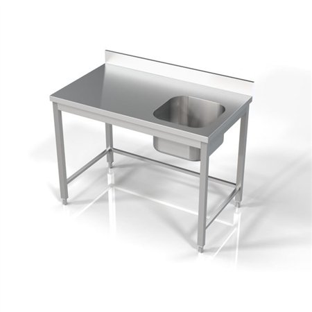 Unitate chiuvetă, 1 compartiment, dreapta, 1200 mm, Combi Steel