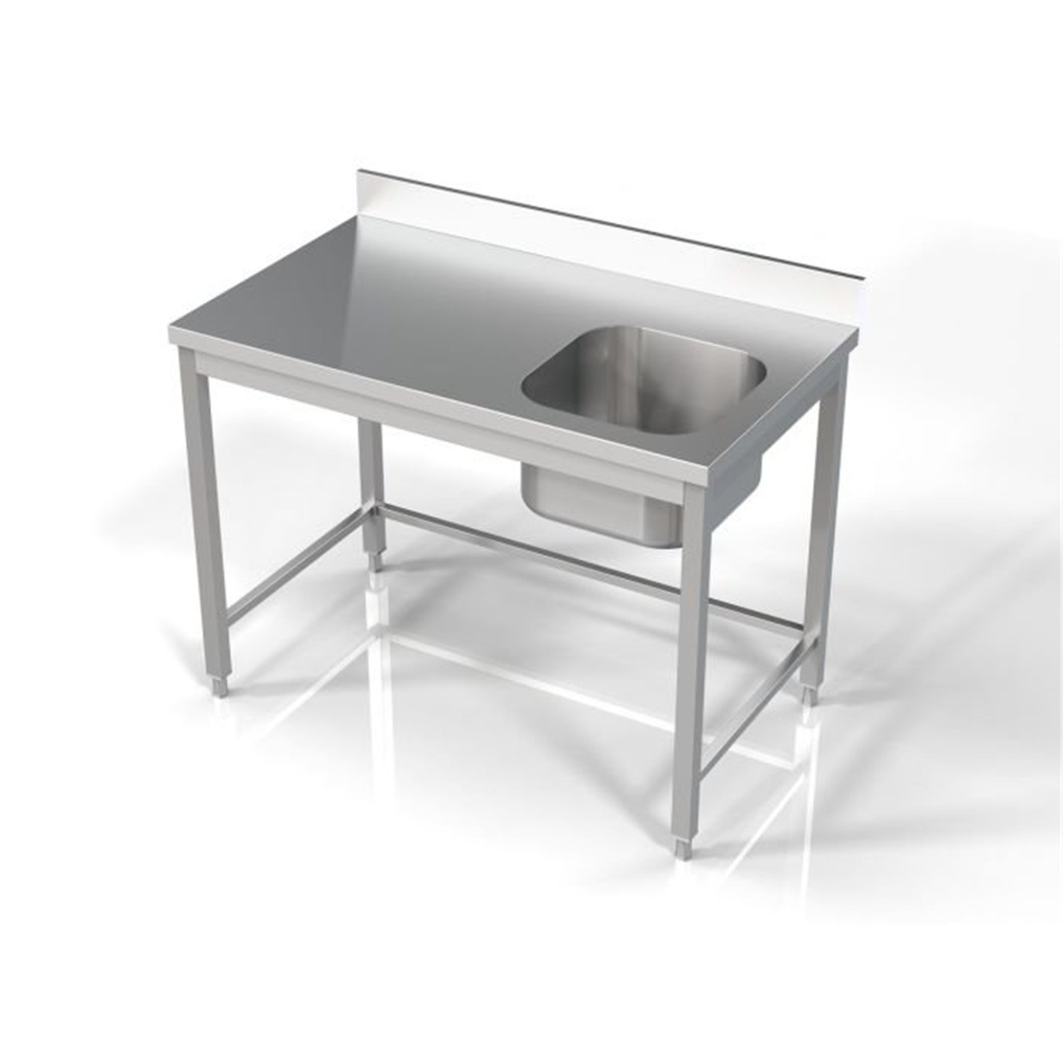 Unitate chiuvetă, 1 compartiment, dreapta, 1200 mm, Combi Steel