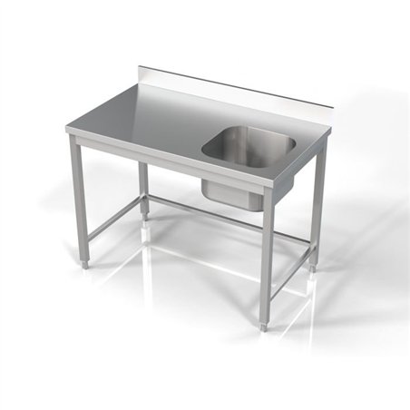 Unitate chiuvetă, 1 compartiment, dreapta, 1200 mm, Combi Steel