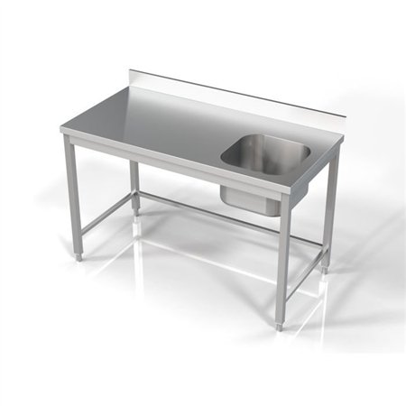 Unitate chiuvetă, 1 compartiment, dreapta, 1400 mm, Combi Steel