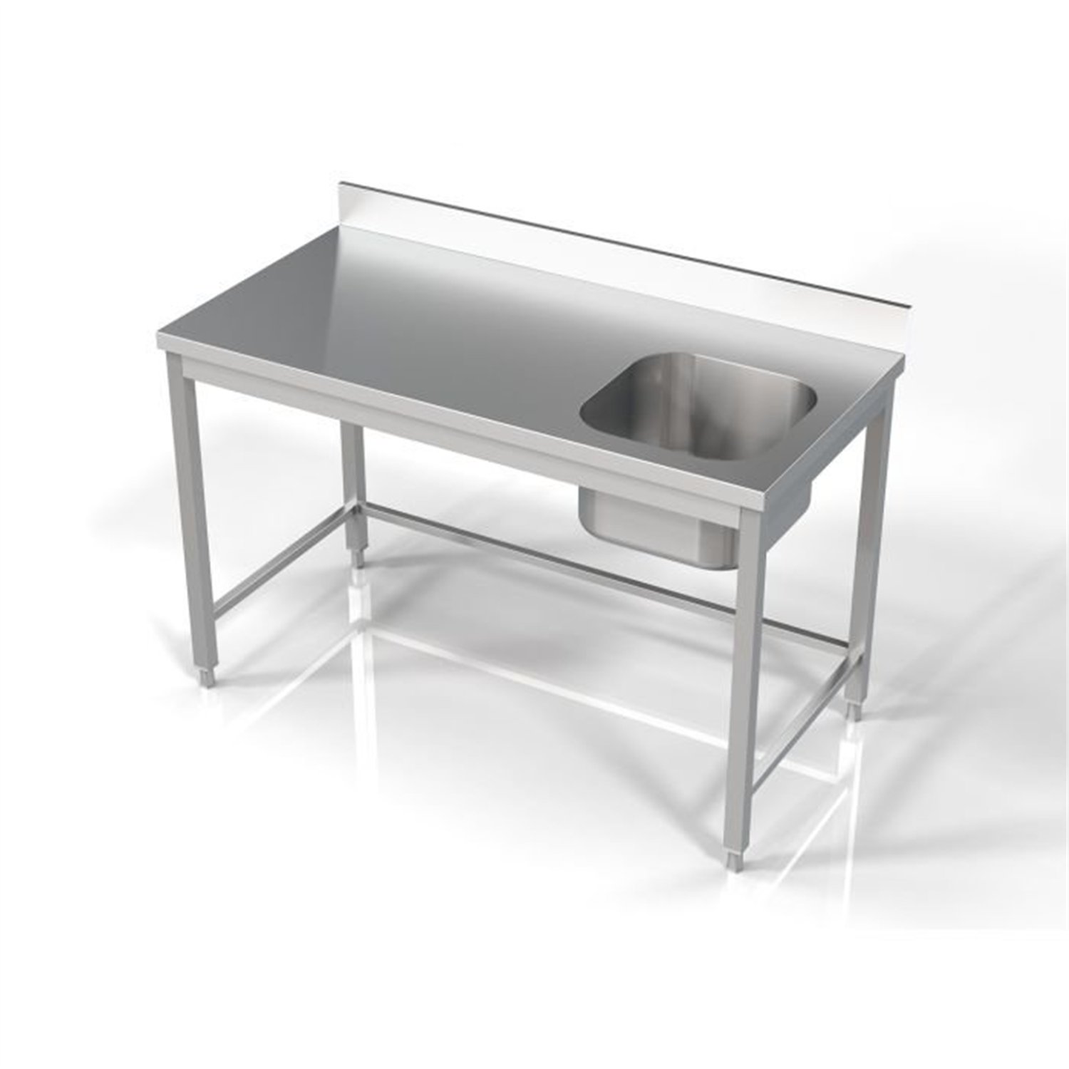 Unitate chiuvetă, 1 compartiment, dreapta, 1400 mm, Combi Steel