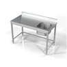 Unitate chiuvetă, 1 compartiment, dreapta, 1400 mm, Combi Steel