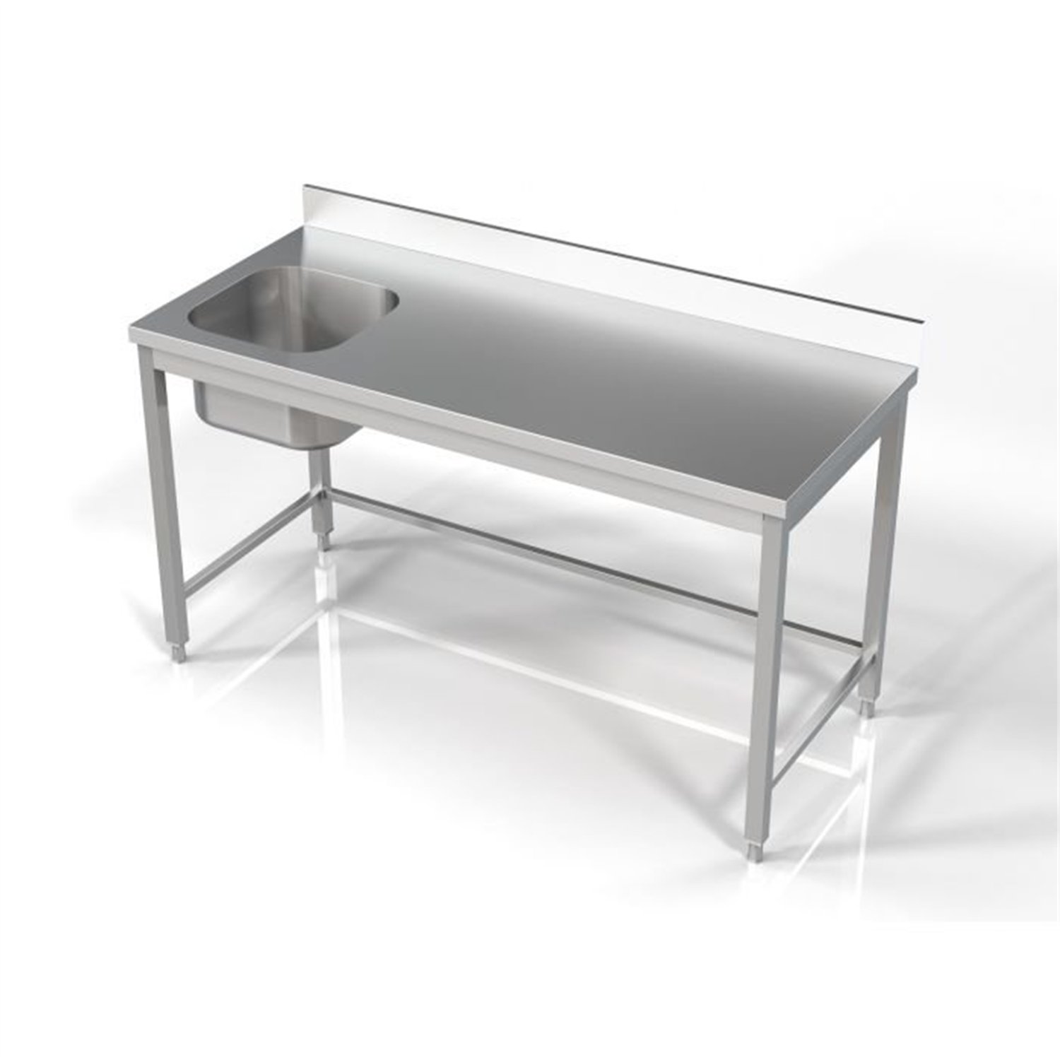 Unitate chiuvetă, 1 compartiment stânga, 1600 mm, Combi Steel