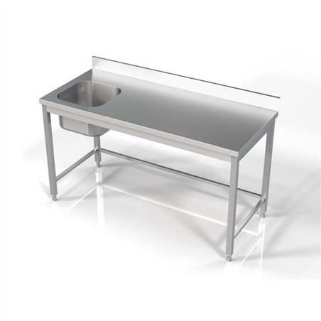 Unitate chiuvetă, 1 compartiment stânga, 1600 mm, Combi Steel