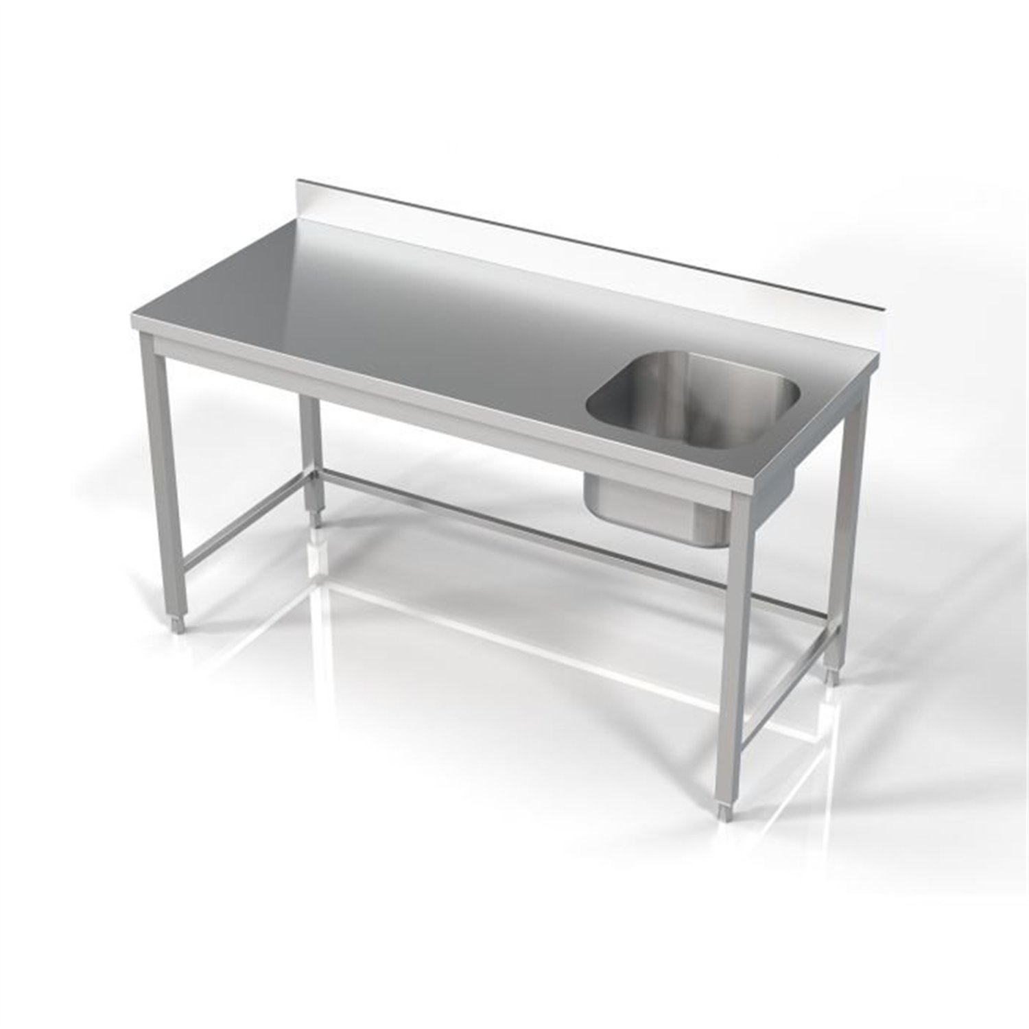 Unitate chiuvetă, 1 compartiment, dreapta, 1600 mm, Combi Steel