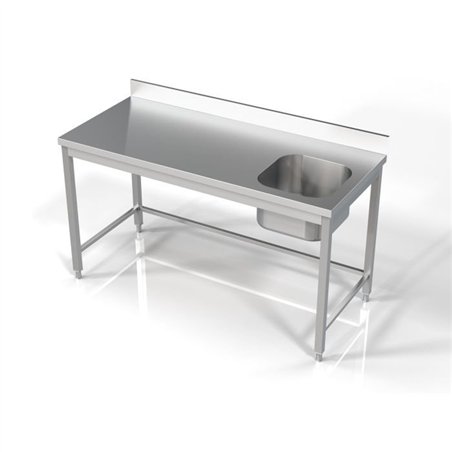 Unitate chiuvetă, 1 compartiment, dreapta, 1600 mm, Combi Steel
