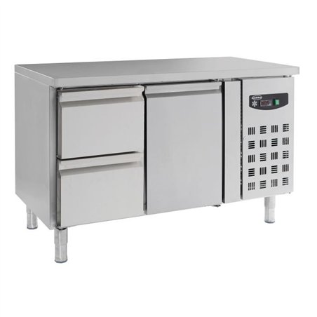 Masă frigorifică, 1 ușă și 2 sertare, 700 REFRIGERATED COUNTER 1 DOOR AND 2 DRAWERS, Combi Steel