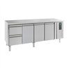 Masă frigorifică, 3 uși și 2 sertare, 700 REFRIGERATED COUNTER, Combi Steel