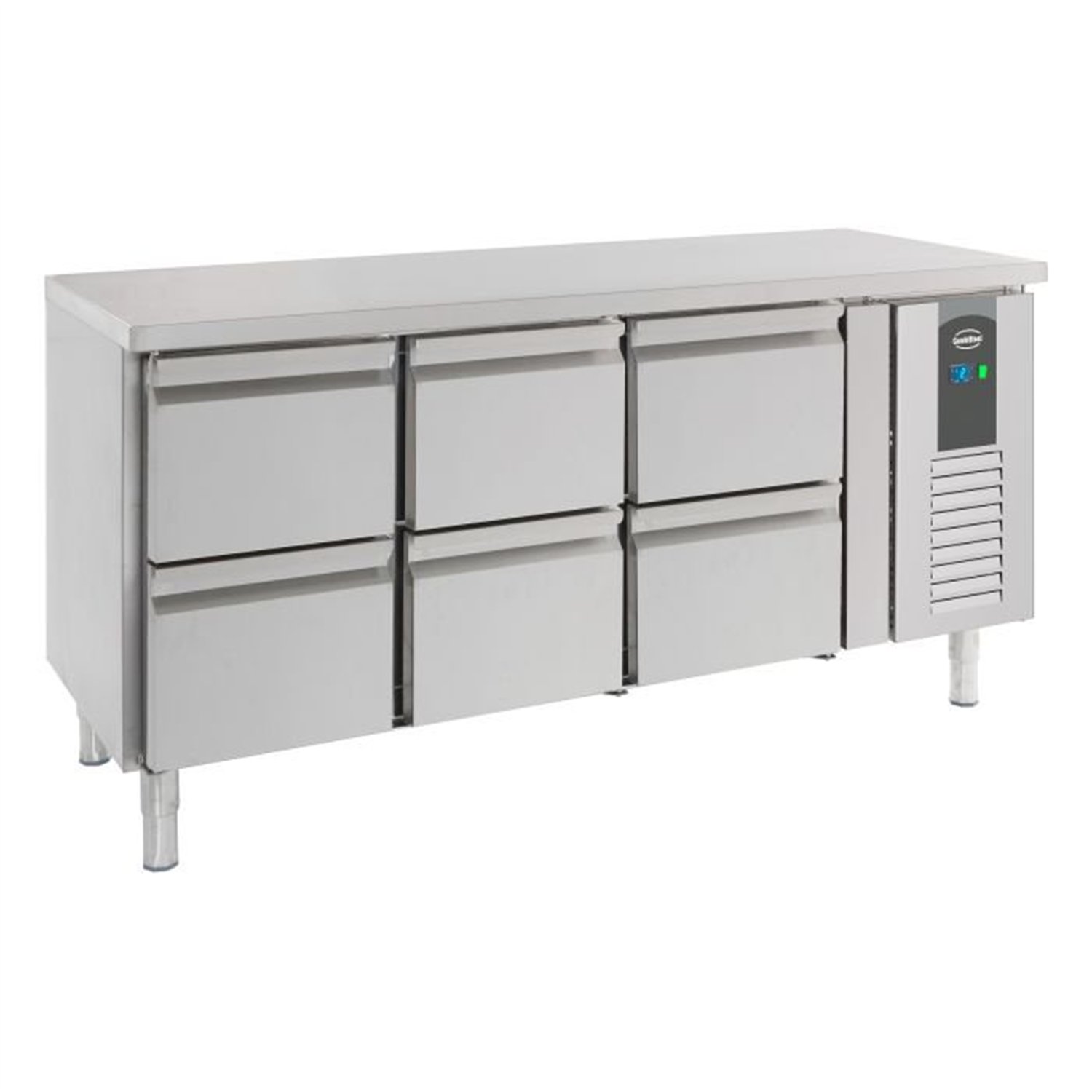 Masă frigorifică, 6 sertare, 700 REFRIGERATED COUNTER 6 DRAWERS, Combi Steel