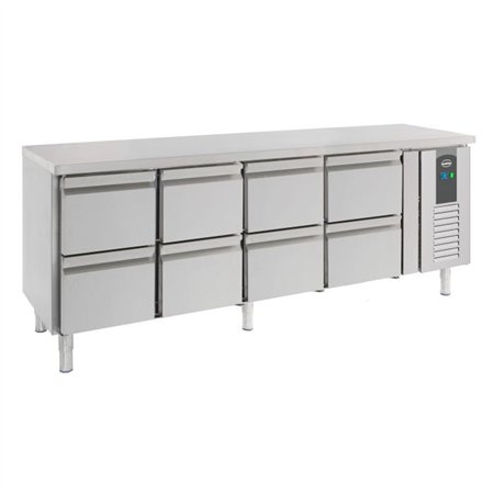 Masă refrigerată, 8 sertare, 700 REFRIGERATED COUNTER, Combi Steel