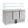 Saladette refrigerată, cu 3 uși din sticlă, Combi Steel