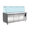Vitrină refrigerată cu capac din sticlă, 3 uși, 5x 1/1 GN, Combi Steel