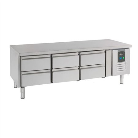 Masă refrigerată, 6 sertare, înălțime 650 mm, Combi Steel