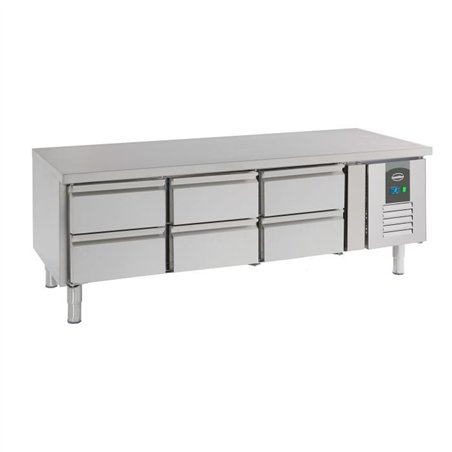 Masă refrigerată, 6 sertare, înălțime 650 mm, Combi Steel