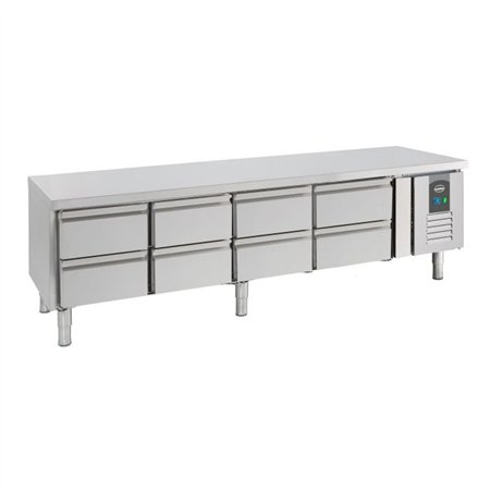 Masă refrigerată, 8 sertare, înălțime 650 mm, Combi Steel