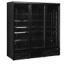Vitrină frigorifică Tefcold C3DBB, 3 uși sticlă, 1664/1264L, -1/+10°C, R290, Negru RAL9005, 1880x710x2003 mm