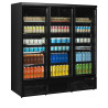 Vitrină frigorifică Tefcold C3DBB, 3 uși sticlă, 1664/1264L, -1/+10°C, R290, Negru RAL9005, 1880x710x2003 mm