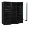 Vitrină frigorifică Tefcold C3DBB, 3 uși sticlă, 1664/1264L, -1/+10°C, R290, Negru RAL9005, 1880x710x2003 mm