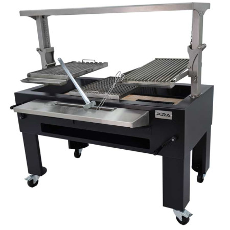 Grătar Pira BBQ Combi Lux 150, cărbune, 6 kW, 80 kg/h, plancha inclusă